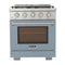 Kucht Professional 30-Inch 4.2 cu. ft. Gas Range in Light Blue with Silver Accents (KFX300-LB)