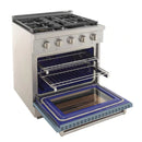 Kucht Professional 30-Inch 4.2 cu. ft. Gas Range in Light Blue with Silver Accents (KFX300-LB)