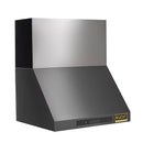 Kucht 36-Inch 900 CFM Ducted Wall Mount Range Hood in Dark Titanium Stainless Steel (KRH363A-C)