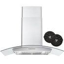 Cosmo 4-Piece Appliance Package - 36-Inch Single Oven Dual Fuel Range, Wall Mount Range Hood, Dishwasher and Refrigerator in Stainless Steel (COS-4PKG-216)