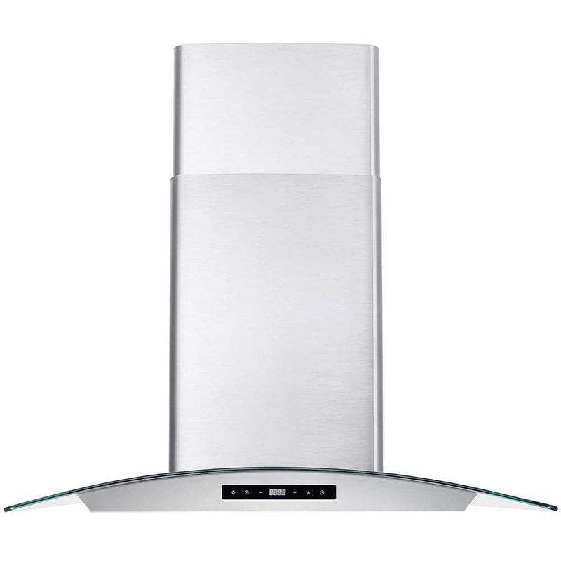 Cosmo 30-Inch 380 CFM Ducted Wall Mount Range Hood in Stainless Steel with Tempered Glass (COS-668AS750)