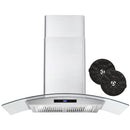 Cosmo 4-Piece Appliance Package - 36-Inch Gas Range, Wall Mount Range Hood, Dishwasher and Refrigerator in Stainless Steel (COS-4PKG-200)