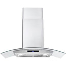 Cosmo 4-Piece Appliance Package - 36-Inch Single Oven Dual Fuel Range, Wall Mount Range Hood, Dishwasher and Refrigerator in Stainless Steel (COS-4PKG-224)