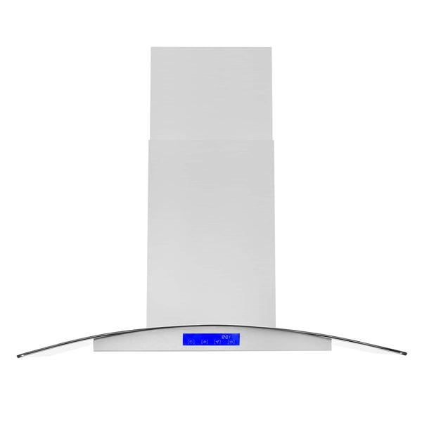 Cosmo 36-Inch 380 CFM Island Range Hood in Stainless Steel with Tempered Glass (COS-668ICS900-DL)