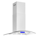Cosmo 4-Piece Appliance Package - 36-Inch Gas Range, 36-Inch Island Range Hood, Dishwasher and Refrigerator in Stainless Steel (COS-4PKG-118)