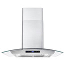 Cosmo 4-Piece Appliance Package - 30-Inch Gas Range, Wall Mount Range Hood, Dishwasher and Refrigerator (COS-4PKG-253)