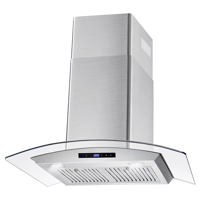 Cosmo 4-Piece Appliance Package - 30-Inch Gas Range, Wall Mount Range Hood, Dishwasher and Refrigerator (COS-4PKG-253)