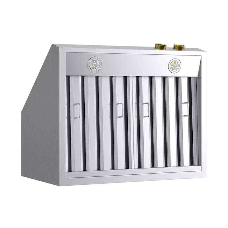 Kucht 30-Inch 900 CFM Wall Mount Range Hood in Stainless Steel with Gold Trim (KRH300-GL-C)