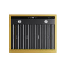 Kucht 30-Inch 600 CFM Ducted Wall Mout Range Hood in Dark Titanium Stainless Steel with Gold Accents (KRH30TG)