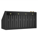 Kucht 48-Inch 1200 CFM Ducted Under Cabinet Range Hood in Dark Titanium Stainless Steel with Gold Accents (KRHG480-GL)