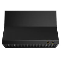 Kucht 48-Inch 1200 CFM Ducted Wall Mount Range Hood in Dark Titanium Stainless Steel with Gold Accents (KRHG480-GL-C)
