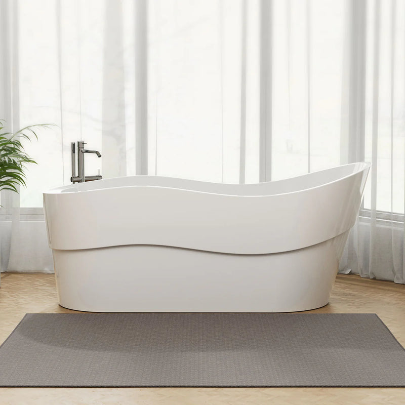 Empava 67-Inch Freestanding Soaking Tub with Left Drain (EMPV-67FT1527)