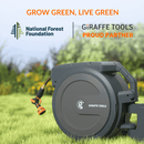 Giraffe Tools 1/2-Inch, 130 Ft. Retractable Garden Hose Reel