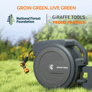 Giraffe Tools 1/2-Inch, 100 Ft. Retractable Garden Hose Reel, UV Resistant