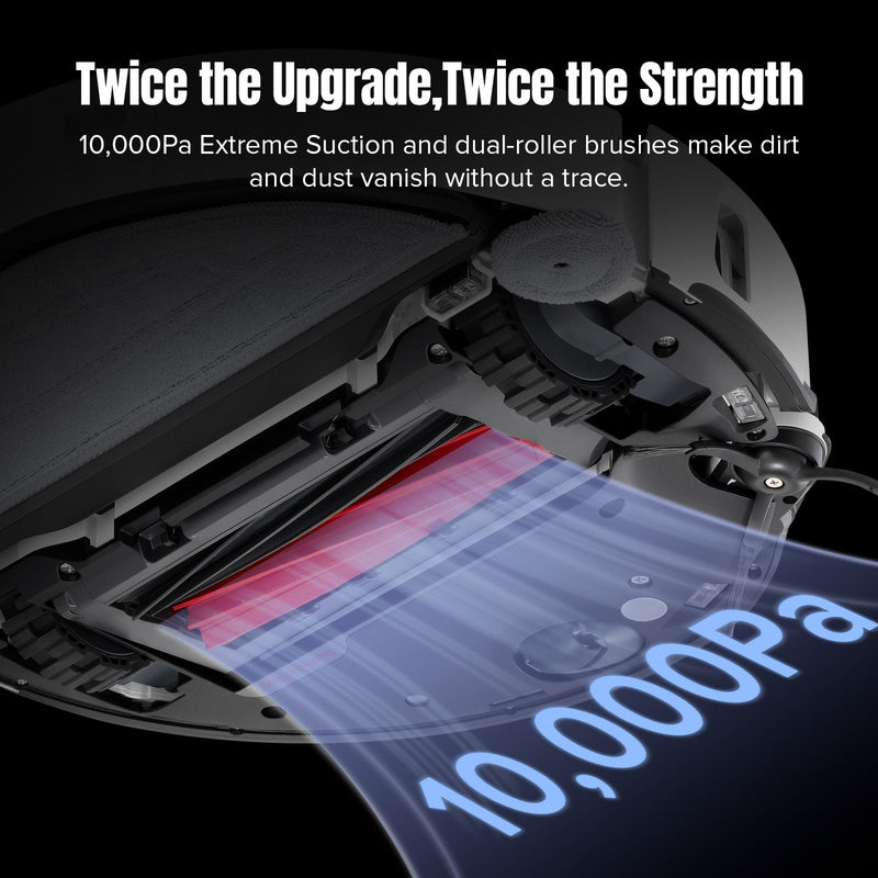 Roborock S8 MaxV Ultra with 8-in-1 RockDock® Ultra, 10,000 Pa, Liftable brush & Mop and Multifunction dock and