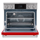 Kostch 36-Inch Electric Range with 5 Elements, Air Fry & Touchscreen Controls, 6.2 Cu. Ft. Convection Oven in Red (KOS-36RE07T-R)