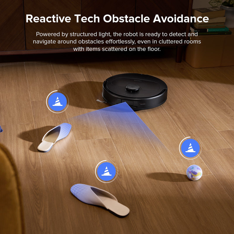 Roborock QV 35S Robot Vacuum with Multifunctional Dock, 10000 Pa Suction Power and Dual Liftable Spinning Mops