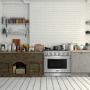 Kostch 36-Inch Glass Top Electric Range with 5 Burners & 6 Cu. Ft. Convection Oven in Stainless Steel (KOS-36RE06H-S)