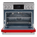 Kostch 36-Inch Tilt Panel Gas Range with 6 Sealed Burners & 6 Cu. Ft. Convection Oven in Red (KOS-36RG07T-R)
