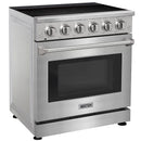 Kostch 30-Inch Glass Top Electric Range with 5 Burners & 4.55 Cu. Ft. Convection Oven in Stainless Steel (KOS-30RE06H-S)