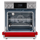 Kostch 30-Inch Electric Range with 5 Elements, Air Fry & Touchscreen Controls, 4.8 Cu. Ft. Convection Oven in Red (KOS-30RE07T-R)
