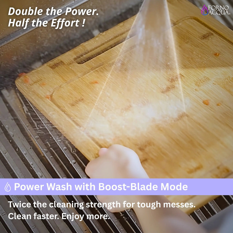 Forno Acqua 33-Inch Drop-In/Undermount 40/60 Double Bowl Stainless Steel Sink with Waterfall Faucet (H-XN30)