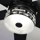 Parrot Uncle 70-Inch Modern DC Motor Downrod Mount Reversible Ceiling Fan with Lighting and Remote Control (F8246BK110V)