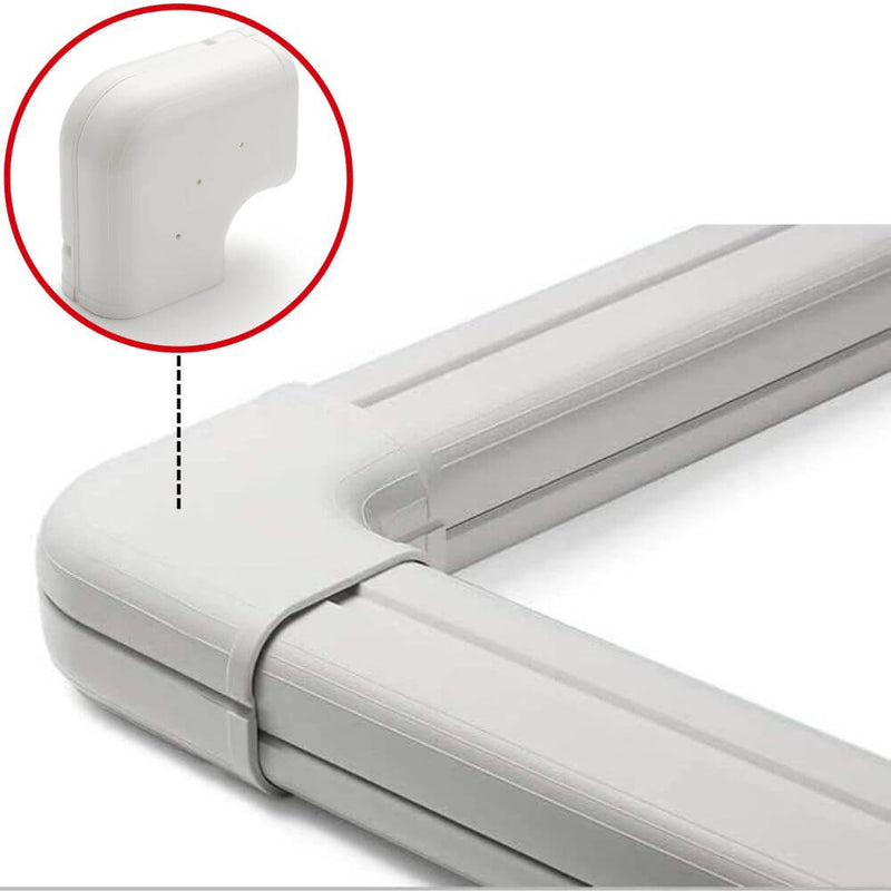 TURBRO 90° Flat Elbow Part, Line Cover Set for Split AC