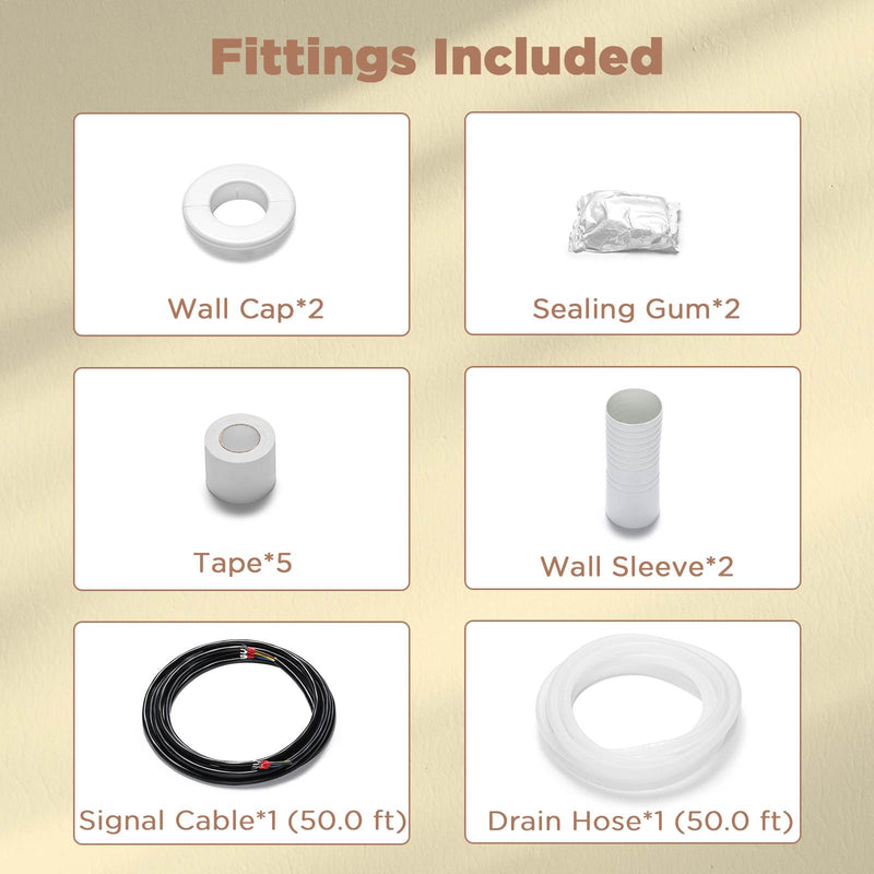 TURBRO 50 Ft. Mini Split Line Set
