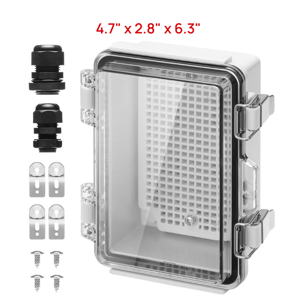 TURBRO Outdoor Electrical Waterproof Junction Box, Transparent Cover