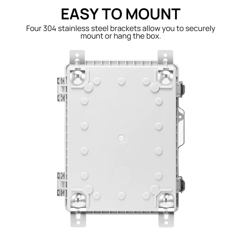 TURBRO Outdoor Electrical Waterproof Junction Box, Transparent Cover