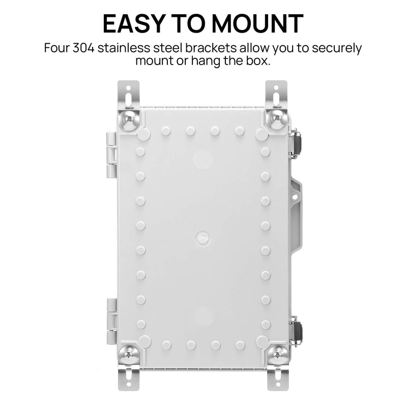 TURBRO Outdoor Electrical Waterproof Junction Box, Grey Cover (707-9E-101)