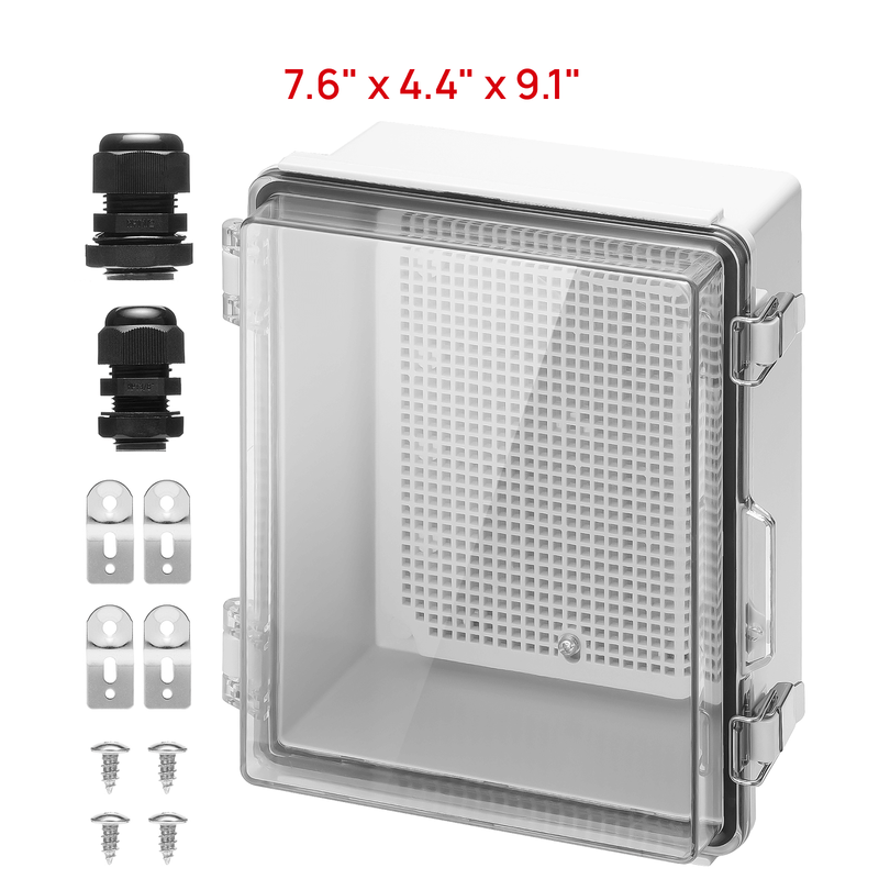 TURBRO Outdoor Electrical Waterproof Junction Box, Transparent Cover