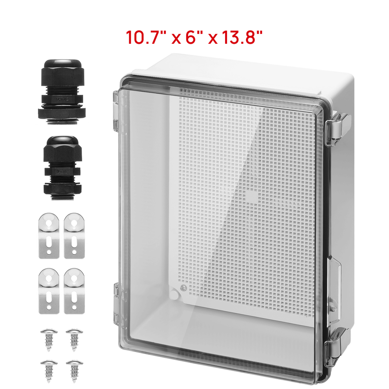TURBRO Outdoor Electrical Waterproof Junction Box, Transparent Cover