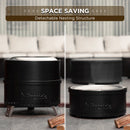 TURBRO Pluto R19-PG Smokeless Outdoor Fire Pit with Fast Ignition and Foldable Legs -  Painted Black (707-FP-R19PG)