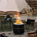 TURBRO Pluto R19-PG Smokeless Outdoor Fire Pit with Fast Ignition and Foldable Legs -  Painted Black (707-FP-R19PG)