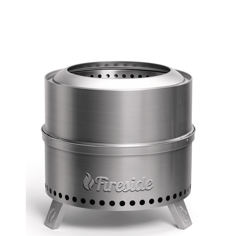 TURBRO Pluto R19-SS Smokeless Outdoor Fire Pit in Stainless Steel (707-FP-R19SS)