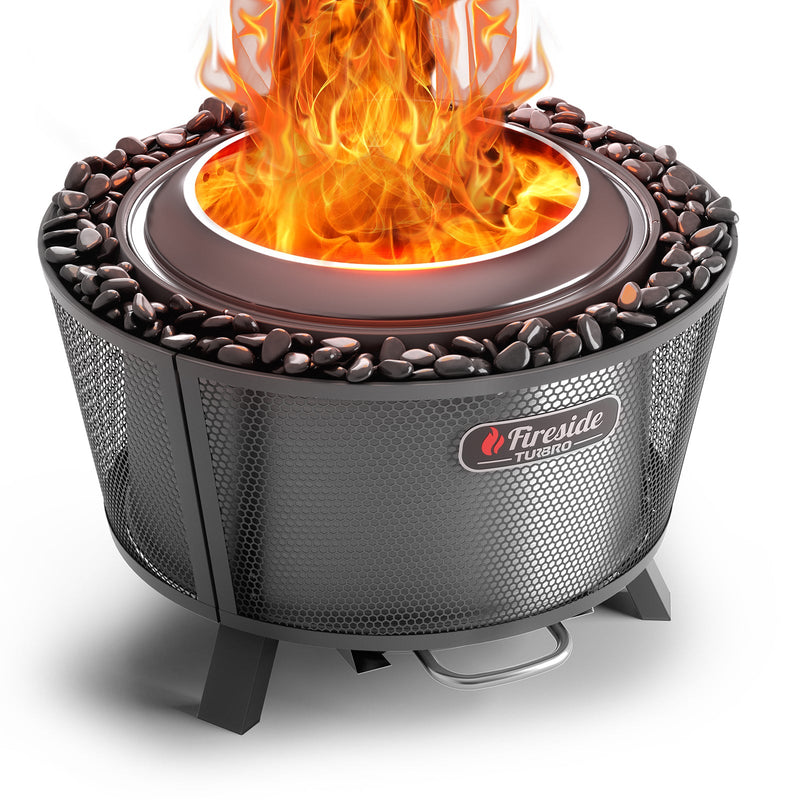 TURBRO Fireside Pluto R29 Outdoor Fire Pit Dual-wall Design - Painted Black (707-FP-R29PB)