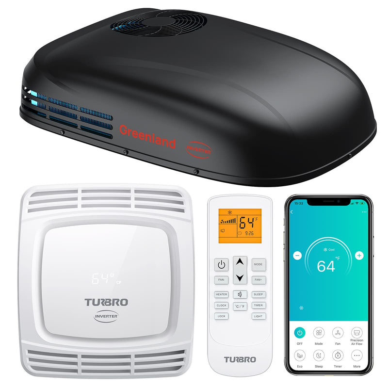 TURBRO Greenland 13,500 BTU Inverter RV Air Conditioner with Heat Pump (707-RVAC-GL14V)