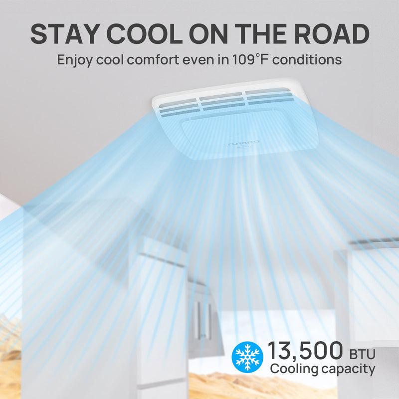 TURBRO Greenland 13,500 BTU Inverter RV Air Conditioner with Heat Pump (707-RVAC-GL14V)