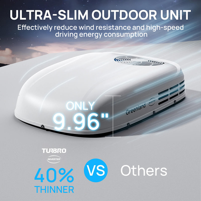 TURBRO Greenland 13,500 BTU Inverter RV Air Conditioner with Heat Pump (707-RVAC-GL14V)