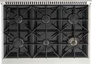 Kucht Signature 36" Propane Gas Range in Stainless Steel with Black, Gold & Silver (KNG361/LP-K-GOLD)