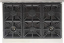 Kucht 36-Inch Propane Gas Range in Stainless Steel with Black Knob (KFX360/LP-K)