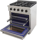 Kucht 30-Inch Propane Gas Range in Stainless Steel with Black Knob (KFX300/LP-K)