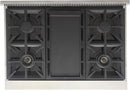 Kucht 36-Inch Propane Gas Range in Stainless Steel with Black Knob (KFX360/LP-K)