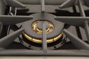 Kucht Signature 36" Propane Gas Range in Stainless Steel with Black, Gold & Silver (KNG361/LP-K-GOLD)