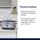 De'Longhi Livenza Multi Cooker 5 in 1 Slow Cooker in Brushed Stainless Steel (CKM1641D)