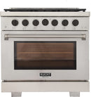 Kucht 36-Inch Propane Gas Range in Stainless Steel with Black Knob (KFX360/LP-K)