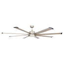Parrot Uncle 72-Inch Bankston Modern Satin Nickel DC Motor Downrod Mount Ceiling Fan with LED Lighting and Remote Control (F8220110V)