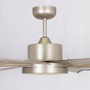 Parrot Uncle 72-Inch Bankston Modern Satin Nickel DC Motor Downrod Mount Ceiling Fan with LED Lighting and Remote Control (F8220110V)